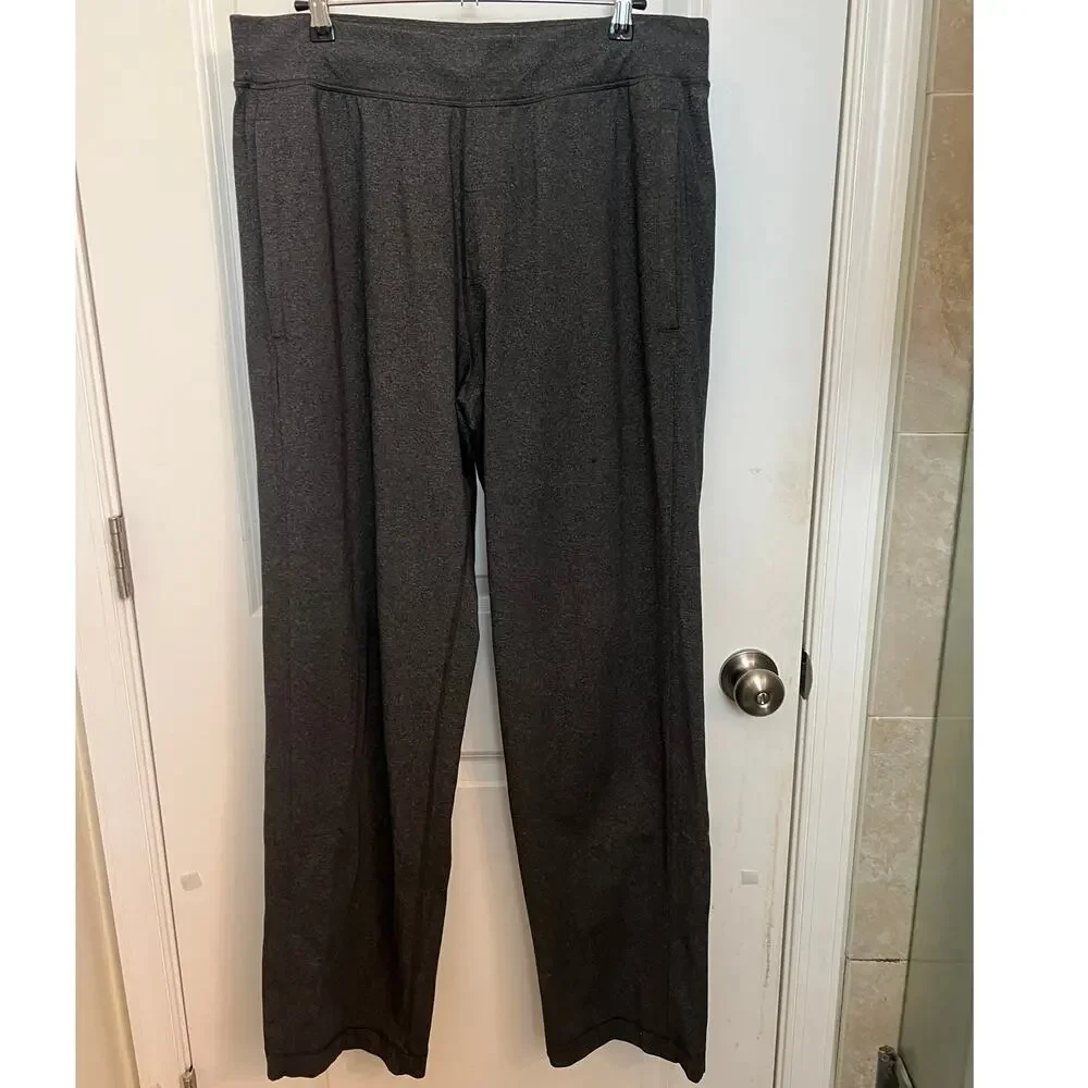 Lululemon Kung Fu Pant 2.0 in Heathered Black Men's XL Yoga Lounge Travel Gym